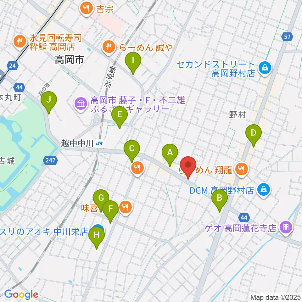 開進堂楽器 MPC高岡周辺のカフェ一覧地図