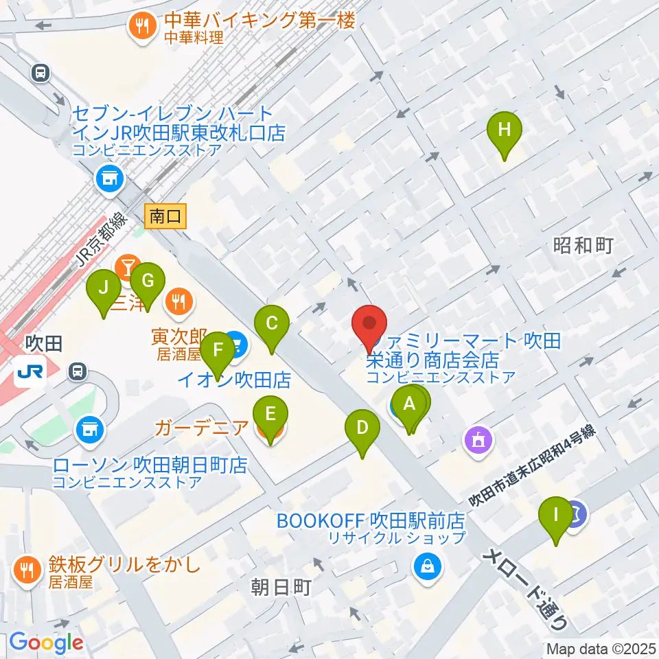 歌枕直美音楽教室周辺のカフェ一覧地図