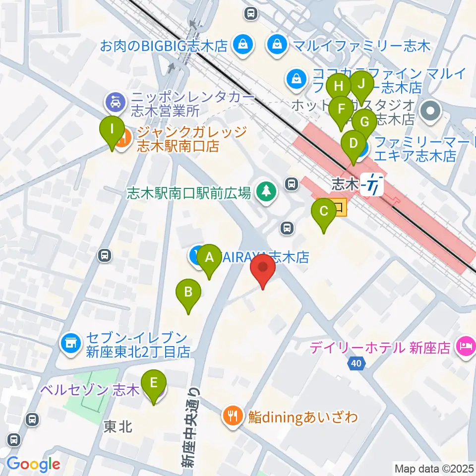 森音楽教室周辺のカフェ一覧地図