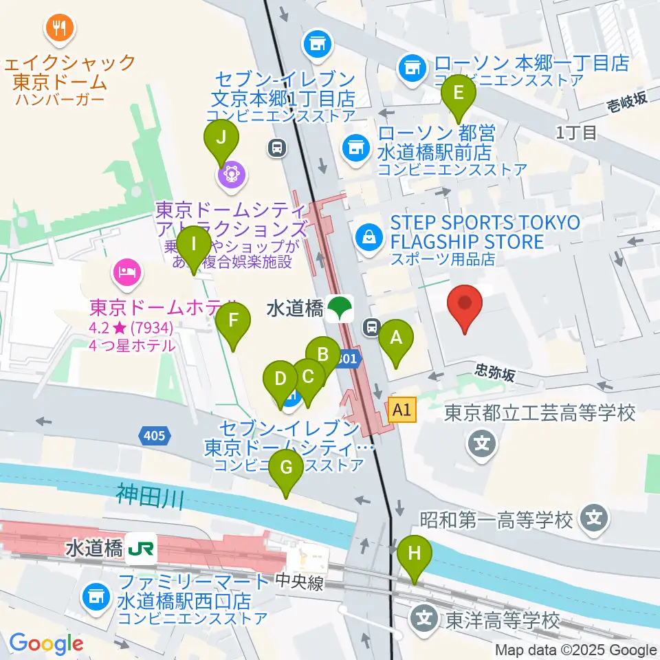 宝槻美代子音楽教室周辺のカフェ一覧地図