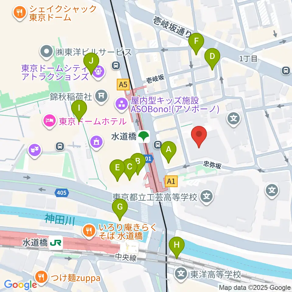 宝槻美代子音楽教室周辺のカフェ一覧地図