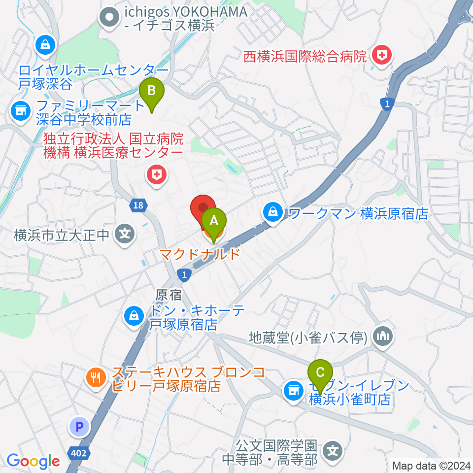 原宿音楽教室＆カルチャースクール周辺のカフェ一覧地図