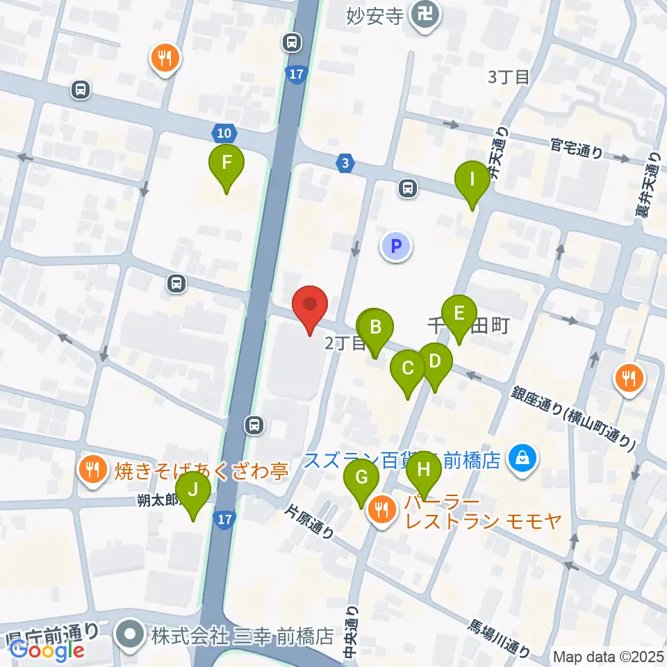 笠原智廣ピアノアカデミー周辺のカフェ一覧地図