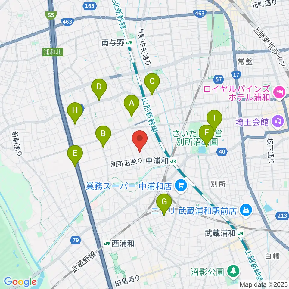ABEバイオリン教室周辺のカフェ一覧地図