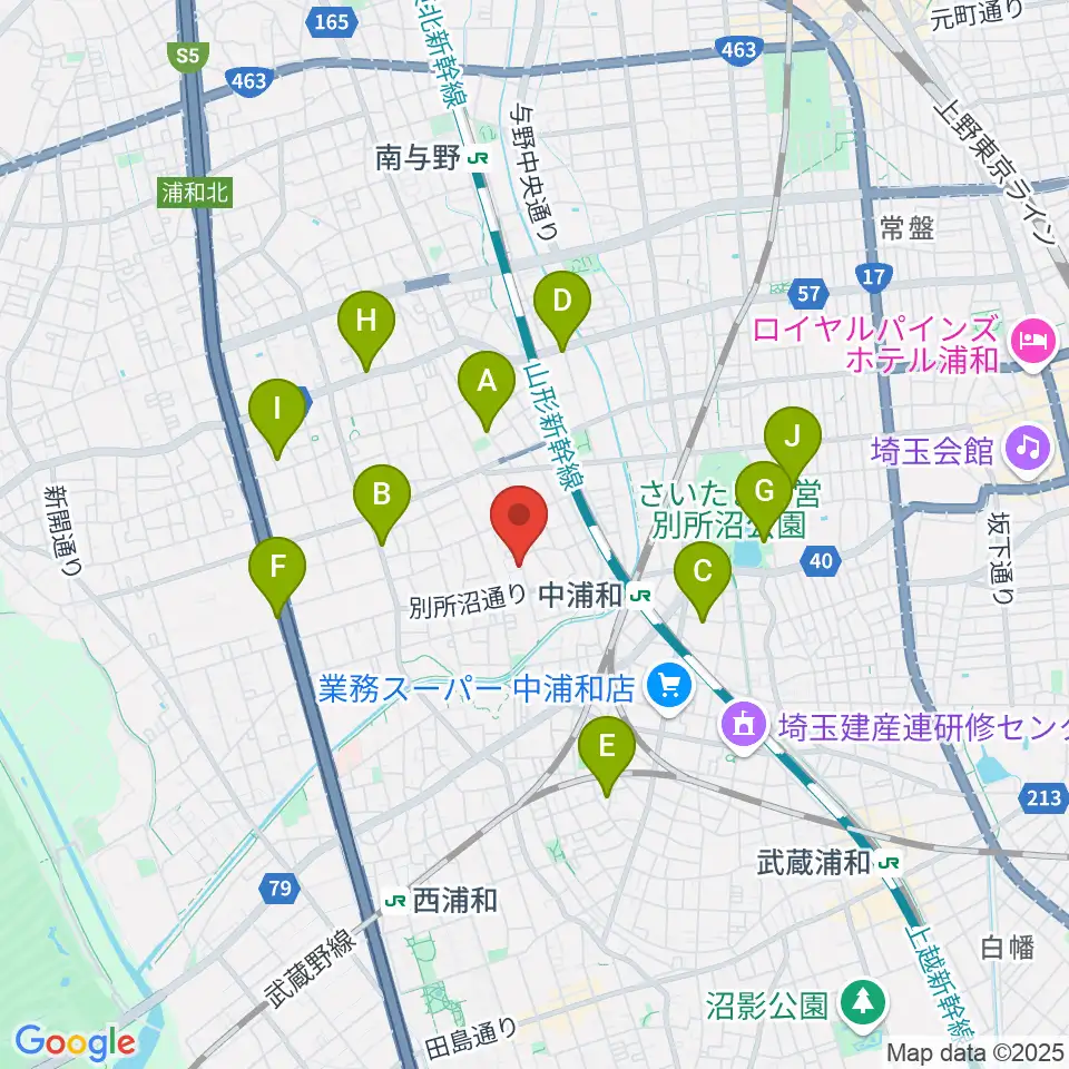 ABEバイオリン教室周辺のカフェ一覧地図