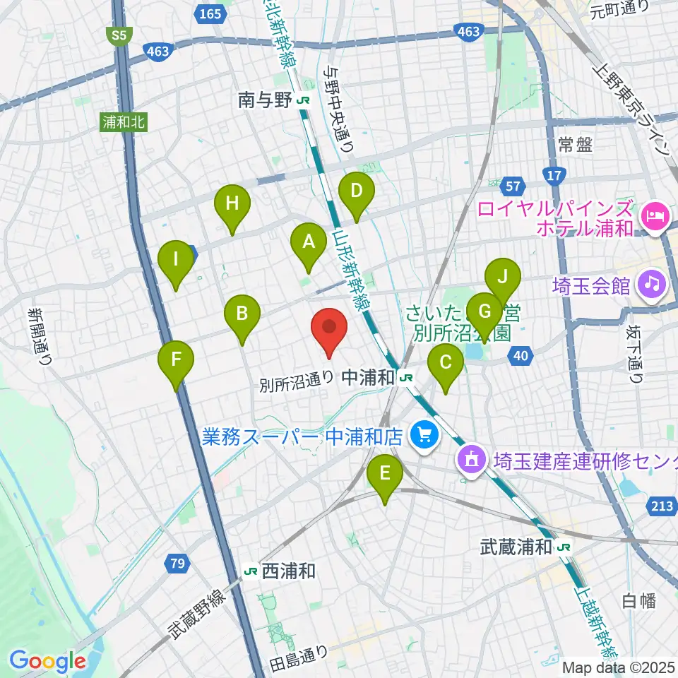 ABEバイオリン教室周辺のカフェ一覧地図