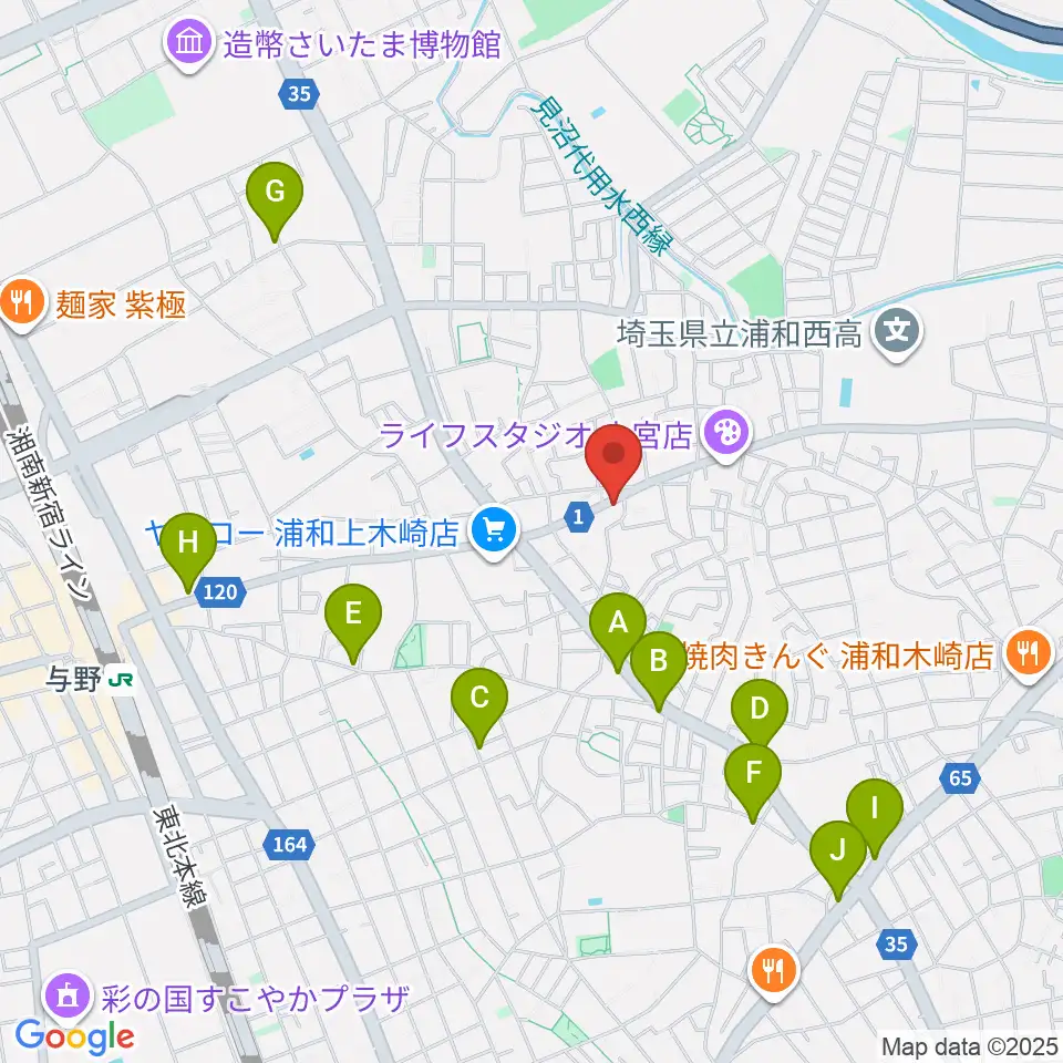 深川音楽教室周辺のカフェ一覧地図