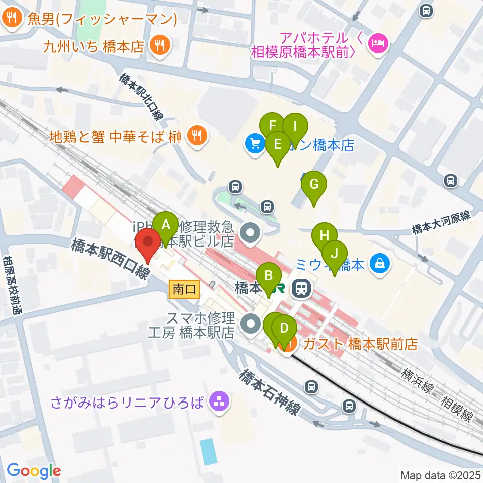 メリーミュージックアカデミー周辺のカフェ一覧地図