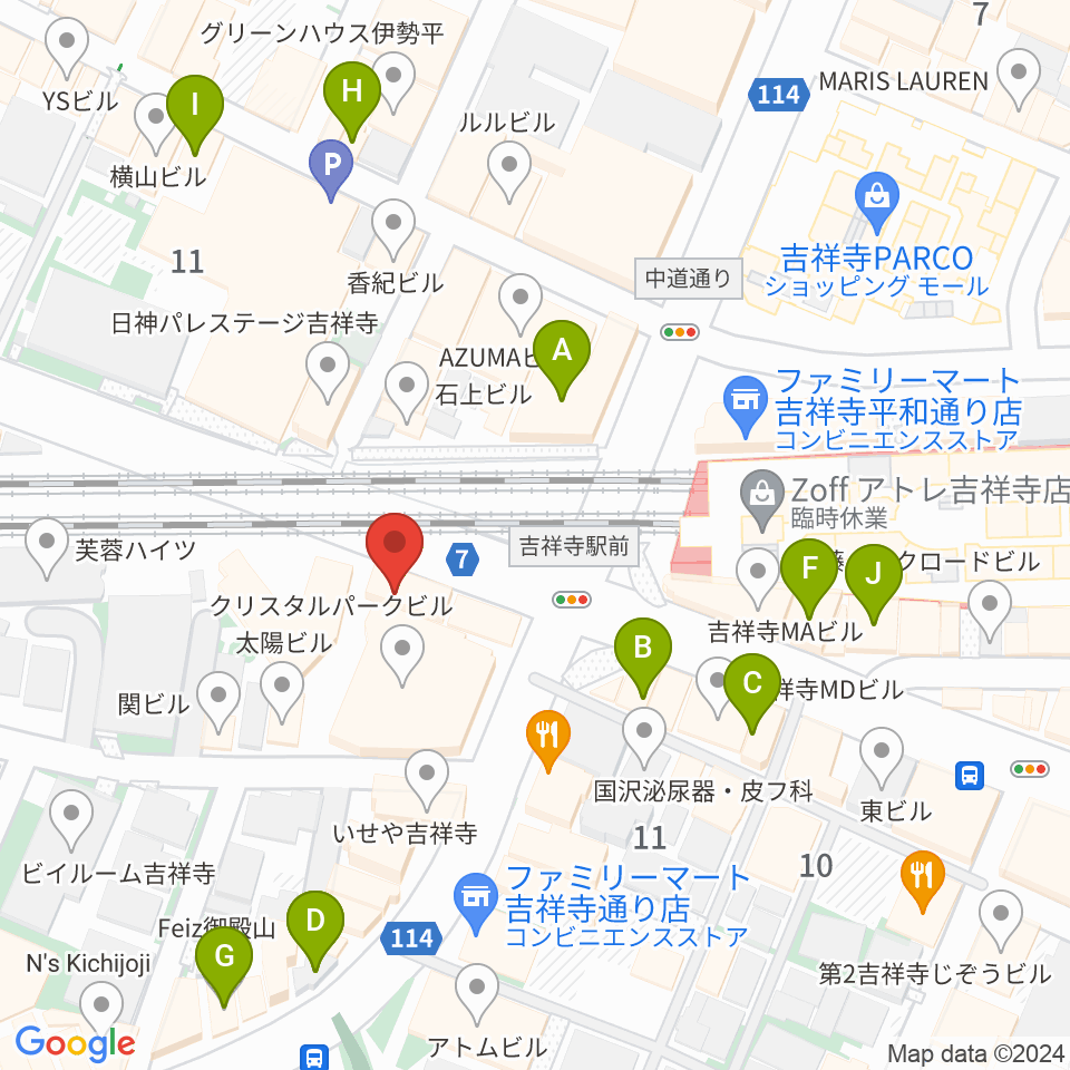 M&N Bit Of Sound周辺のカフェ一覧地図