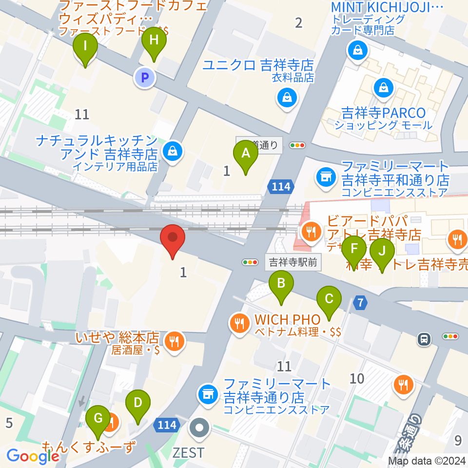 M&N Bit Of Sound周辺のカフェ一覧地図