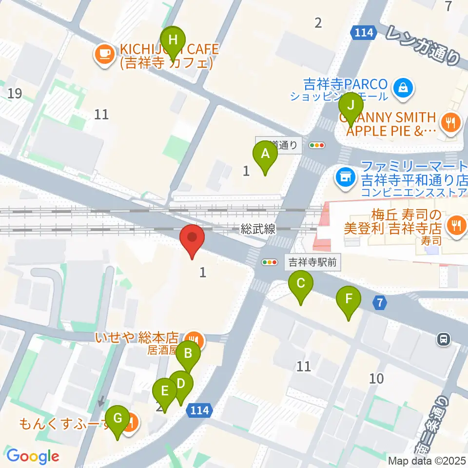 M&N Bit Of Sound周辺のカフェ一覧地図