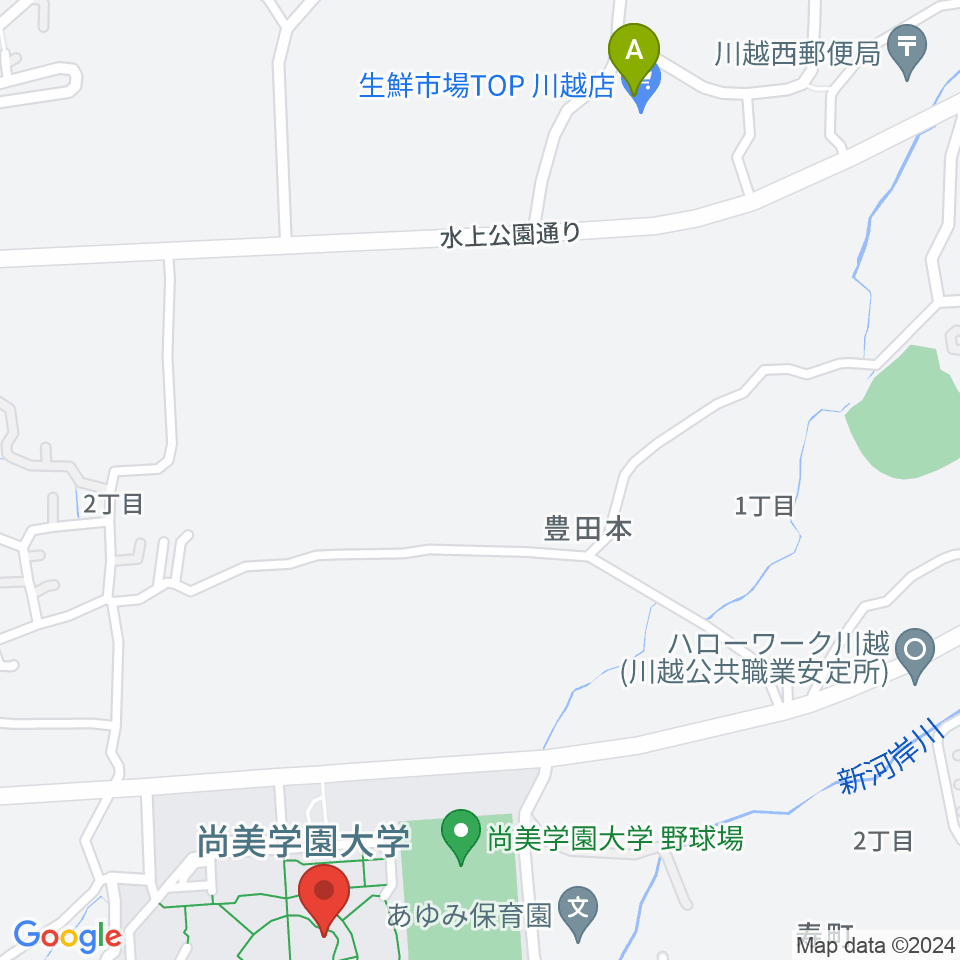 尚美学園大学周辺のカフェ一覧地図