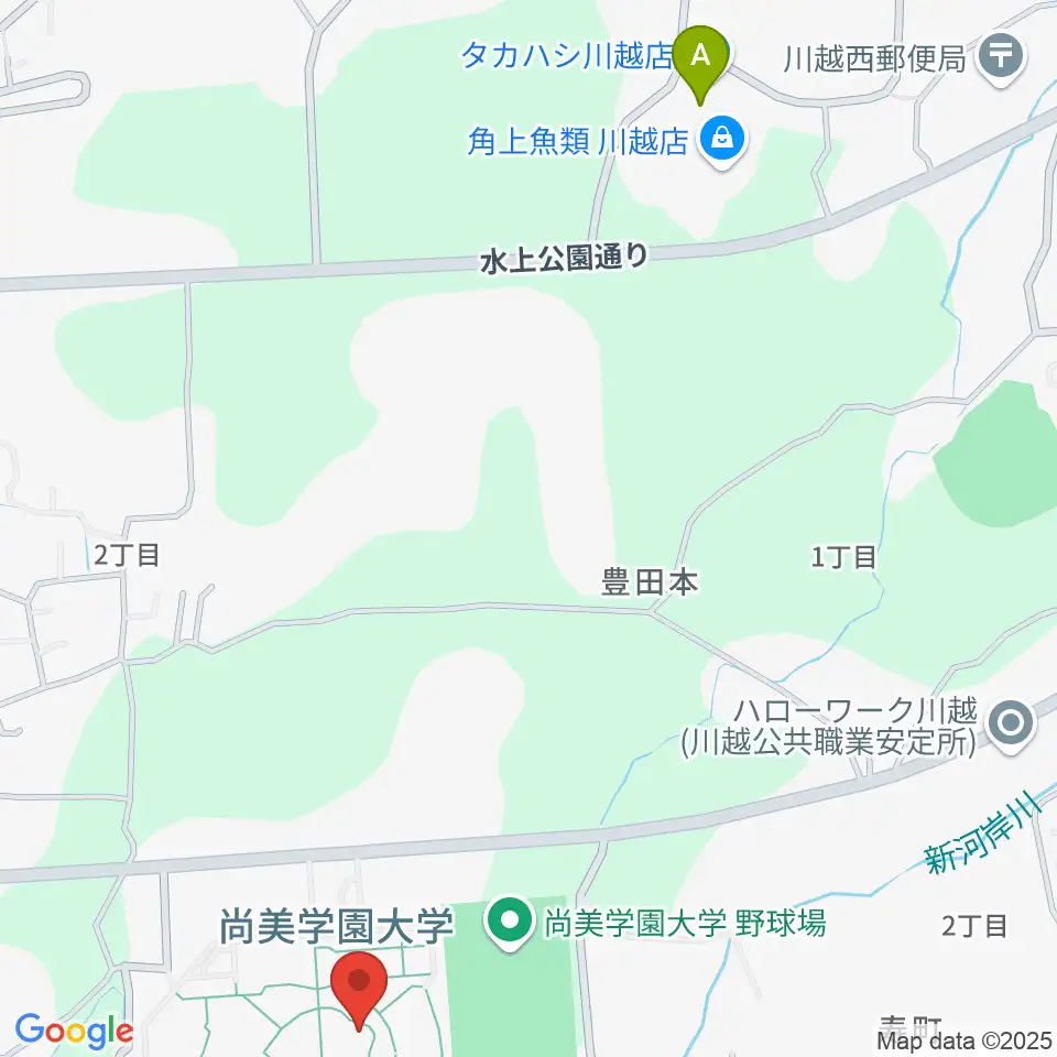 尚美学園大学周辺のカフェ一覧地図