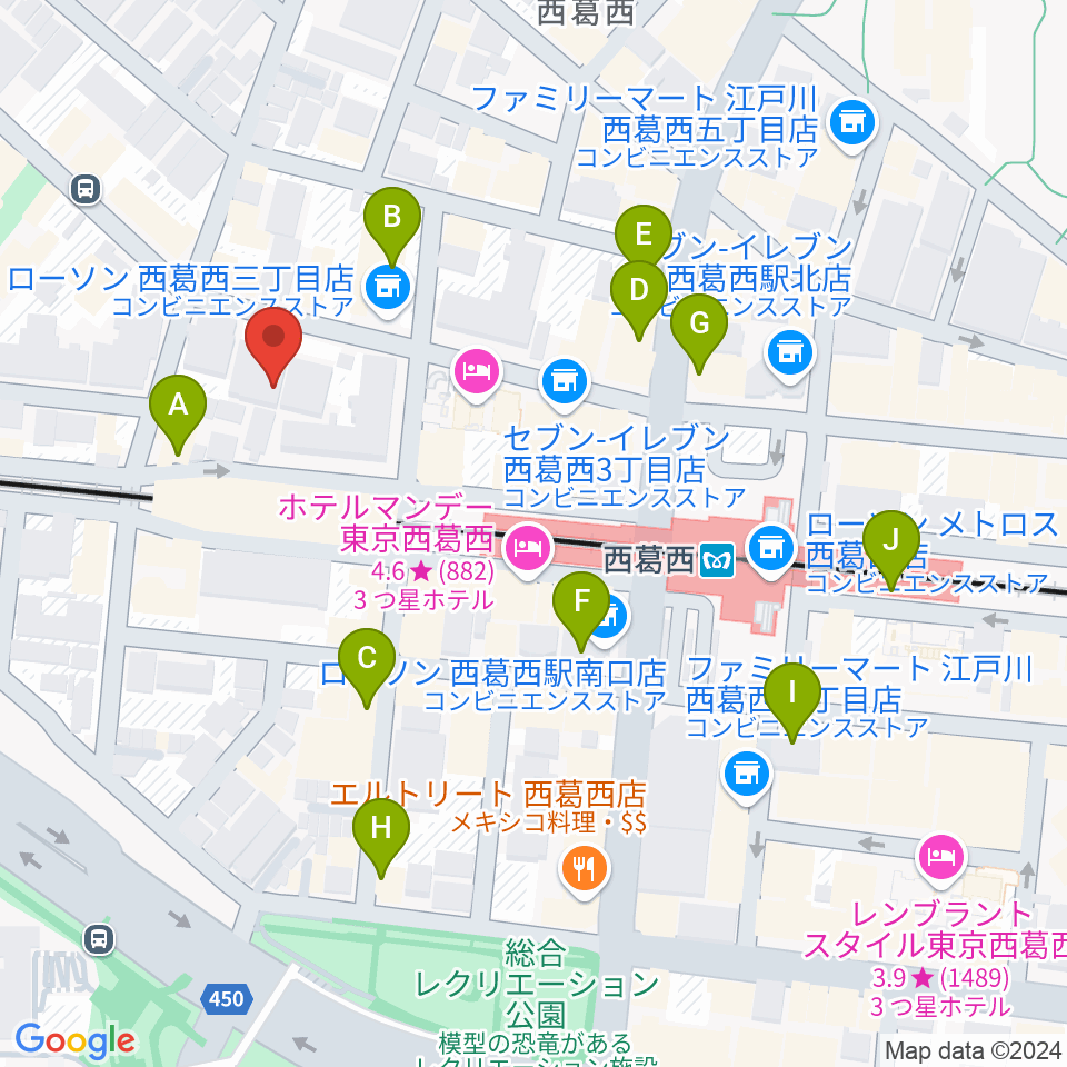 東京スクールオブミュージック＆ダンス専門学校周辺のカフェ一覧地図