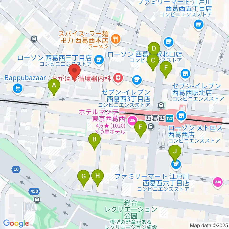 東京スクールオブミュージック&ダンス専門学校周辺のカフェ一覧地図