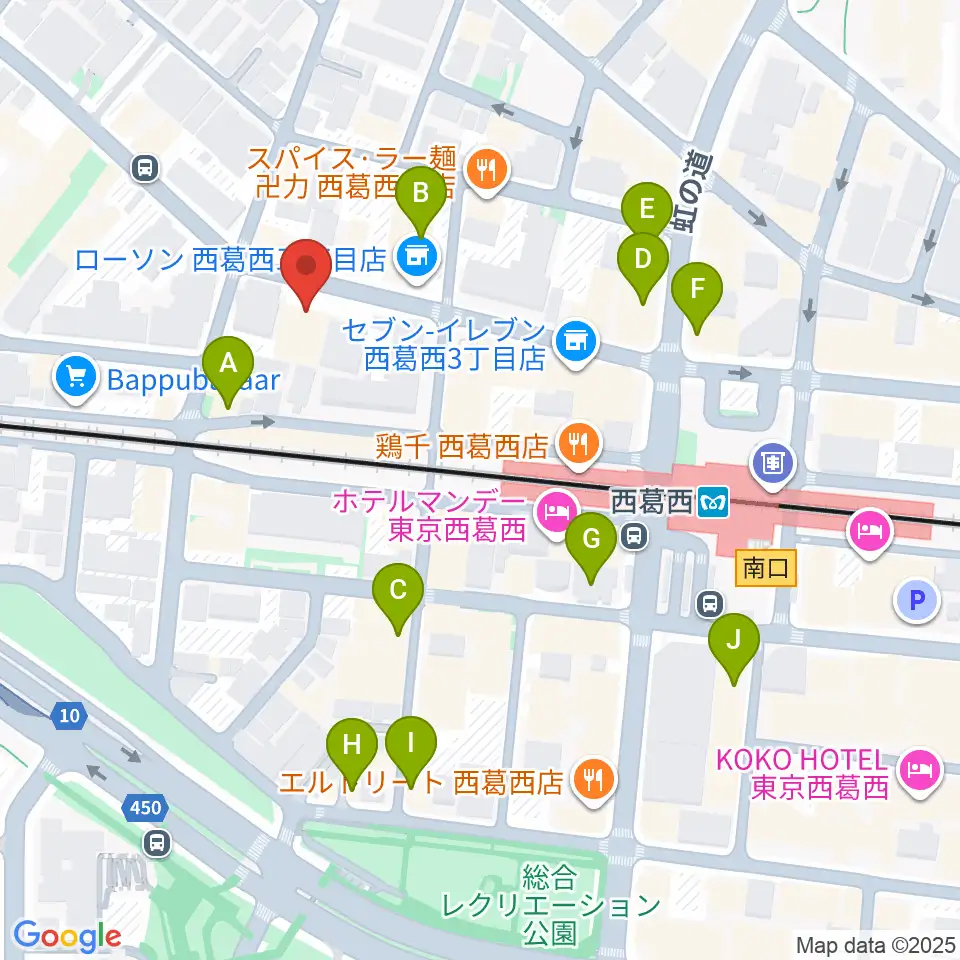 東京スクールオブミュージック&ダンス専門学校周辺のカフェ一覧地図