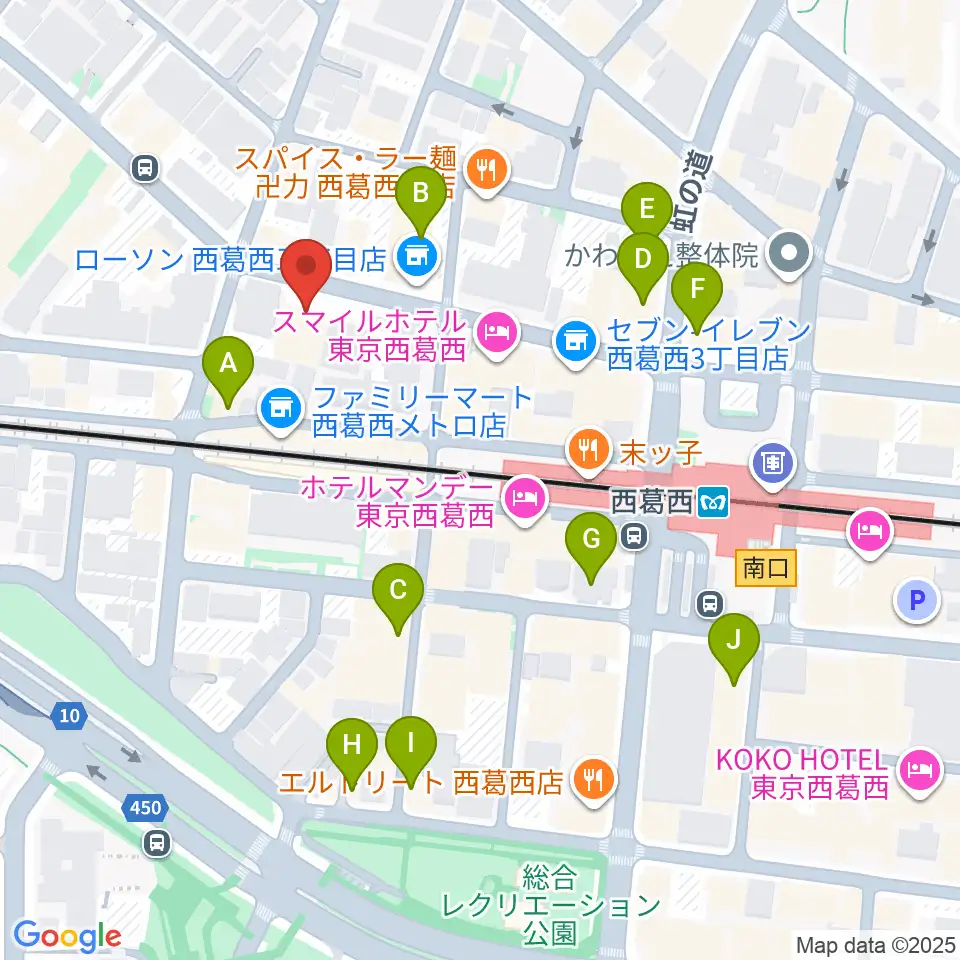 東京スクールオブミュージック＆ダンス専門学校周辺のカフェ一覧地図