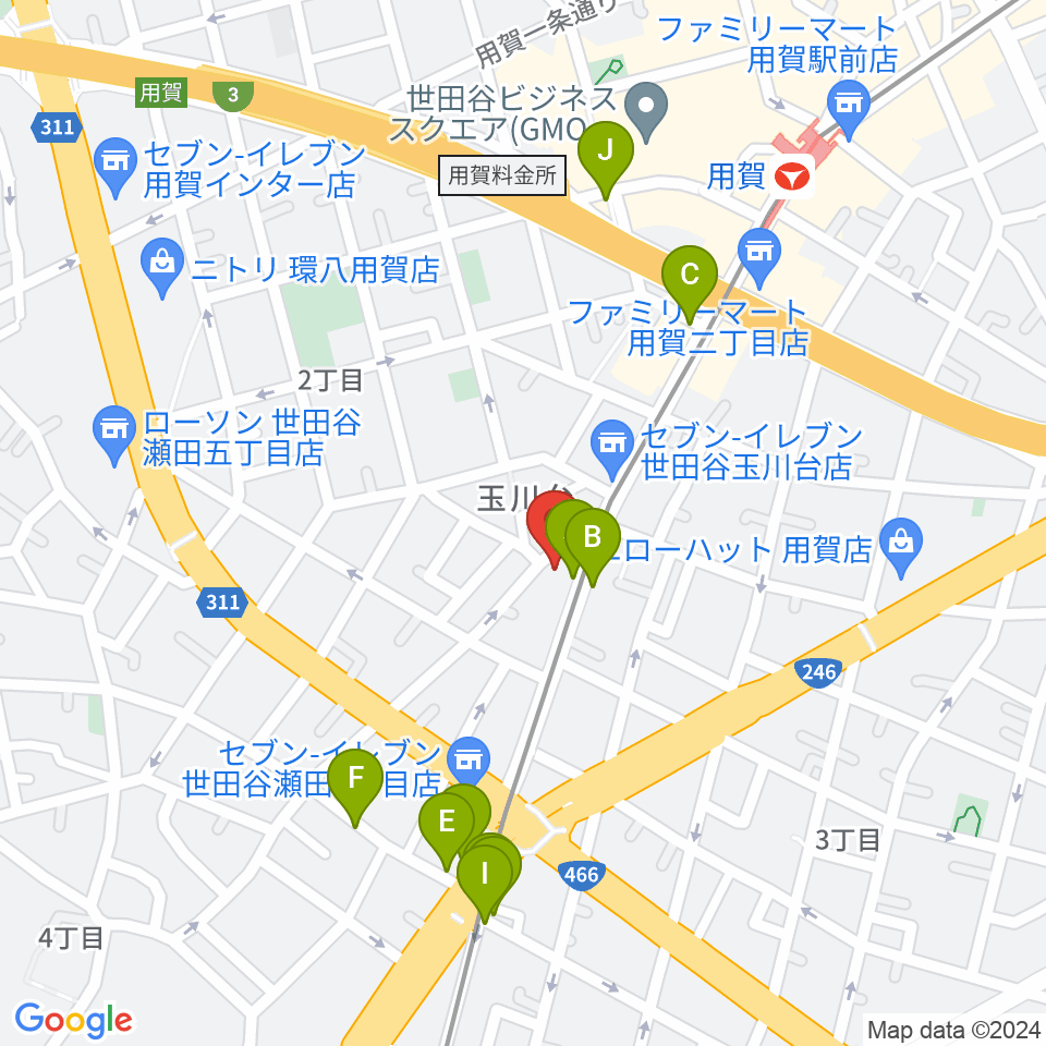 マイカミュージックラボラトリー周辺のカフェ一覧地図