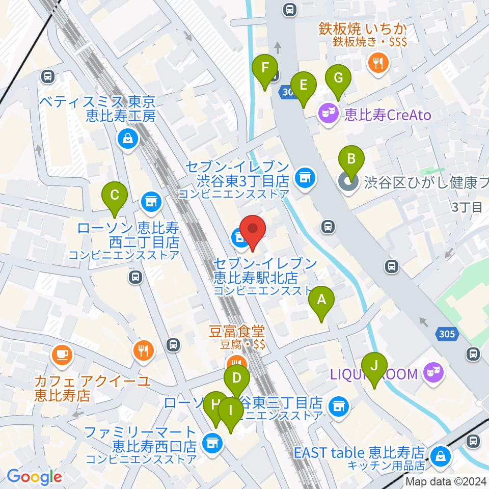 日本ピアノ調律・音楽学院周辺のカフェ一覧地図