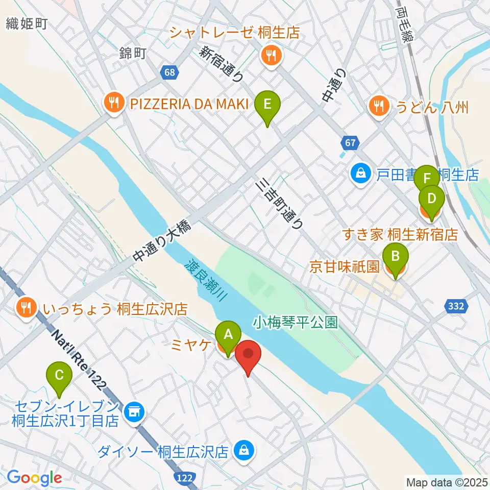J-music ボーカル音楽教室周辺のカフェ一覧地図