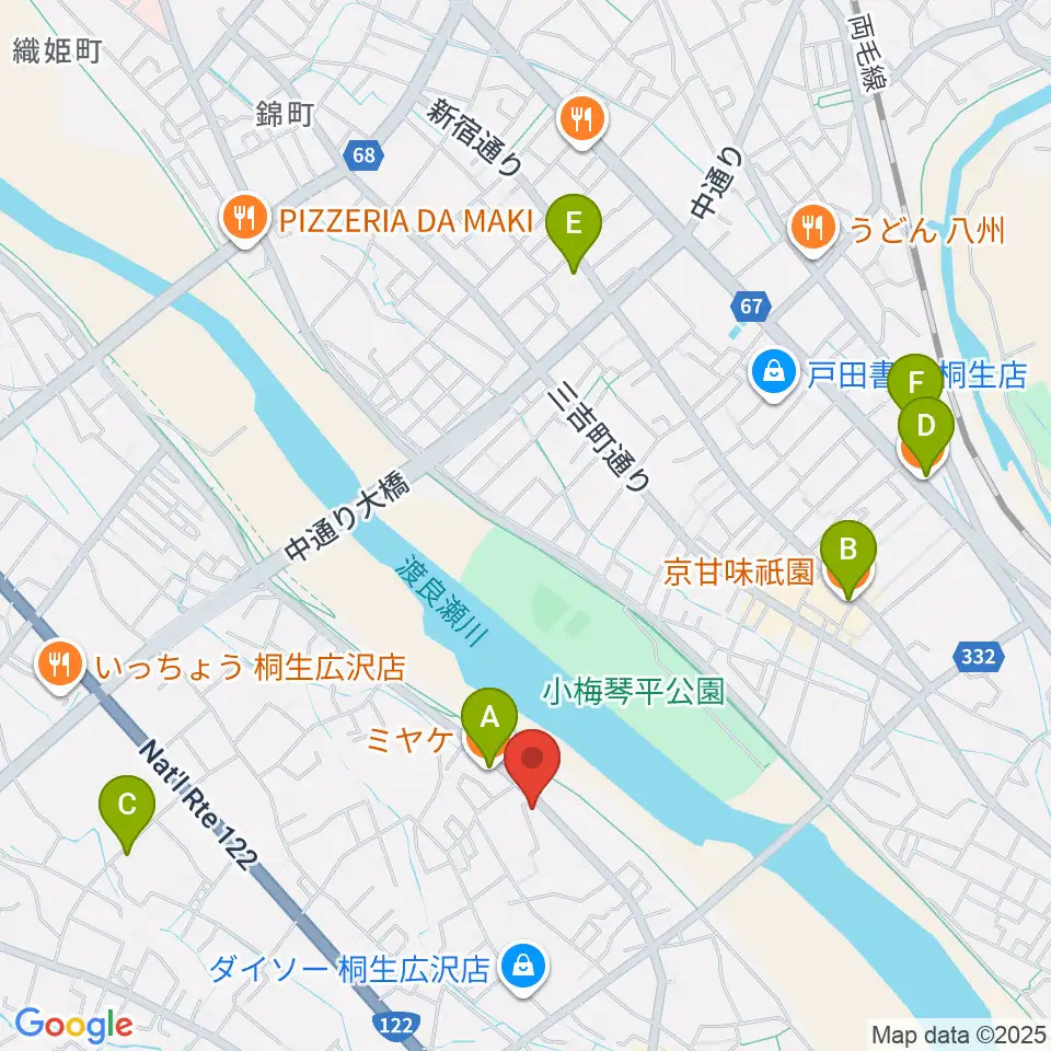 J-music ボーカル音楽教室周辺のカフェ一覧地図