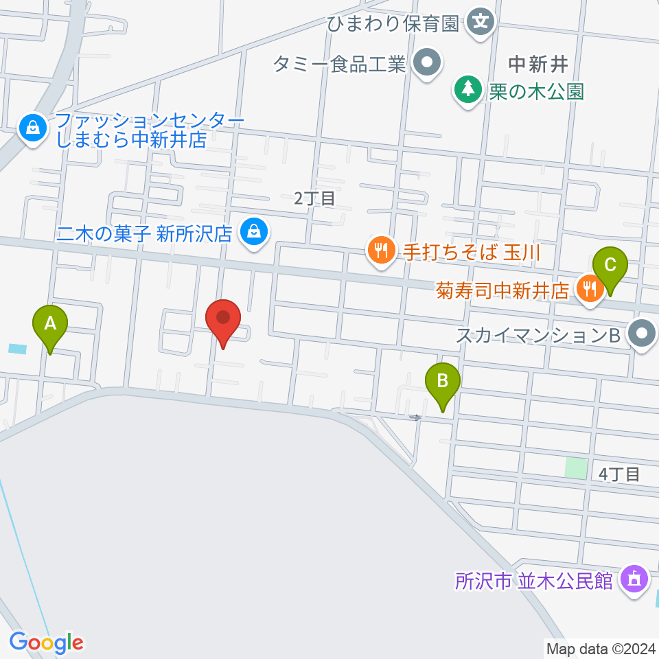 市川みどり音楽教室周辺のカフェ一覧地図