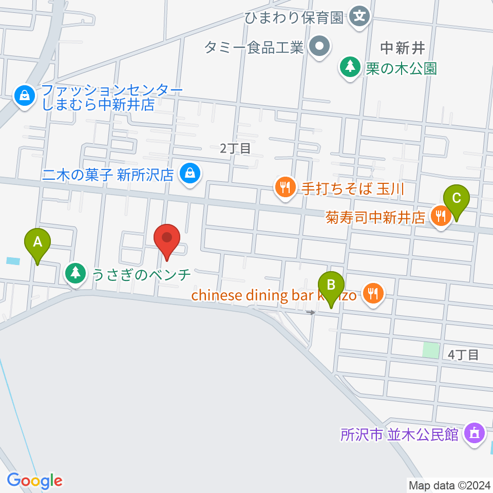 市川みどり音楽教室周辺のカフェ一覧地図