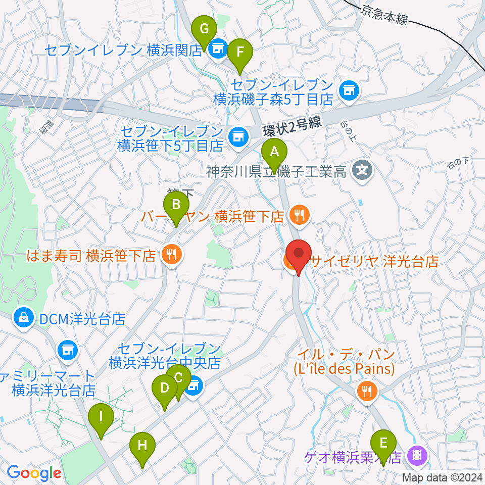 めぐみ音楽館周辺のカフェ一覧地図