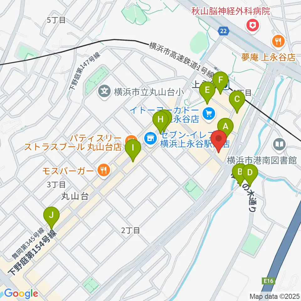 平山音楽院 上永谷本校周辺のカフェ一覧地図