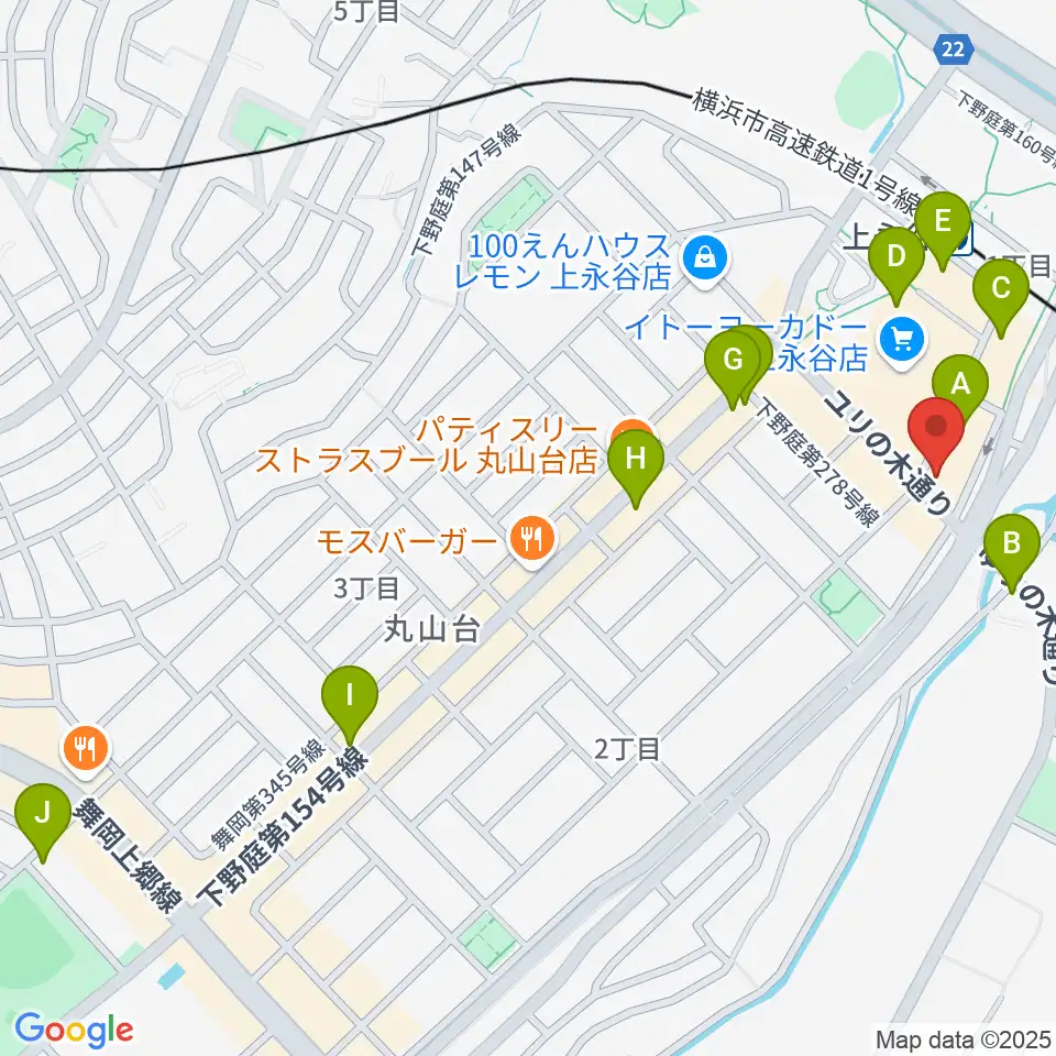 平山音楽院 上永谷本校周辺のカフェ一覧地図