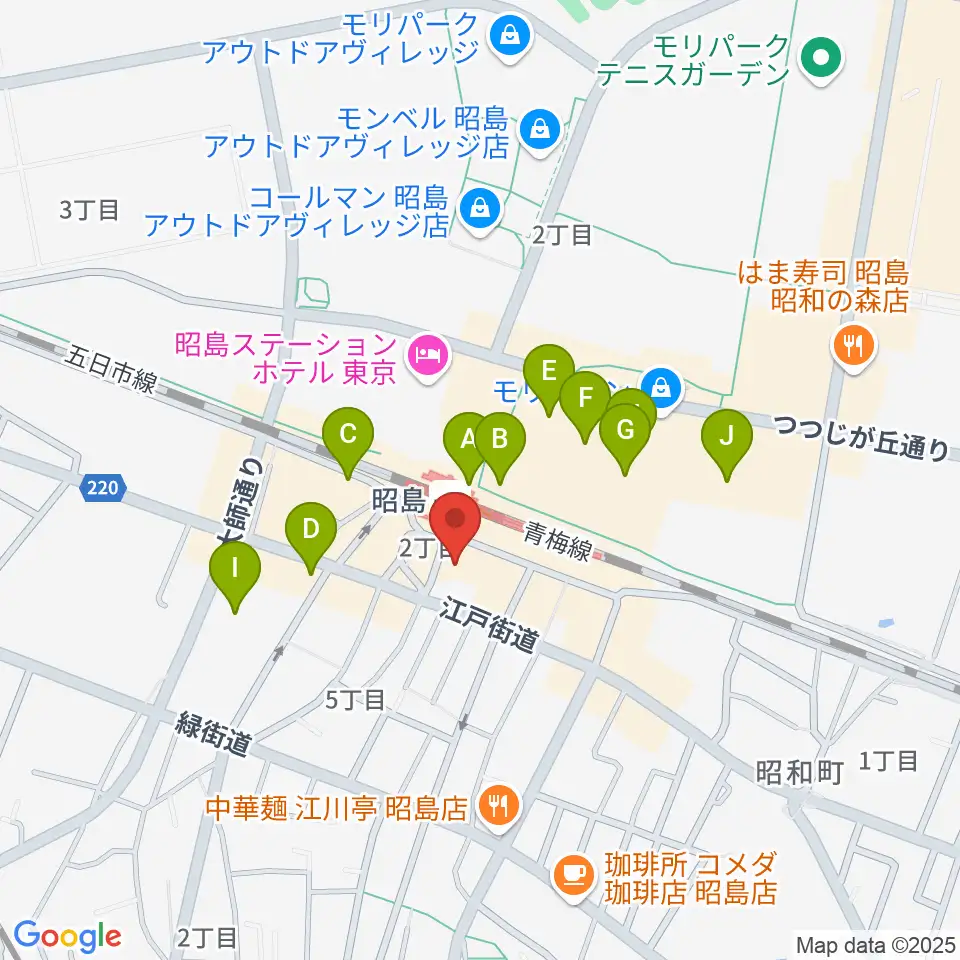 マツダミュージックアカデミー周辺のカフェ一覧地図
