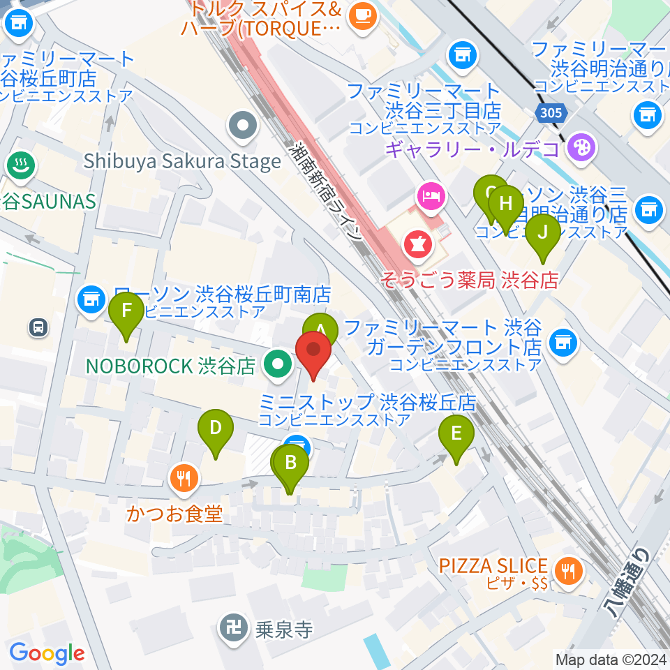 ヴァーヴミュージックスクール周辺のカフェ一覧地図