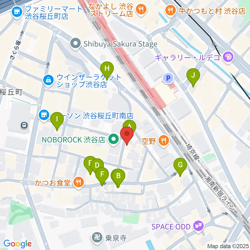 ヴァーヴミュージックスクール周辺のカフェ一覧地図