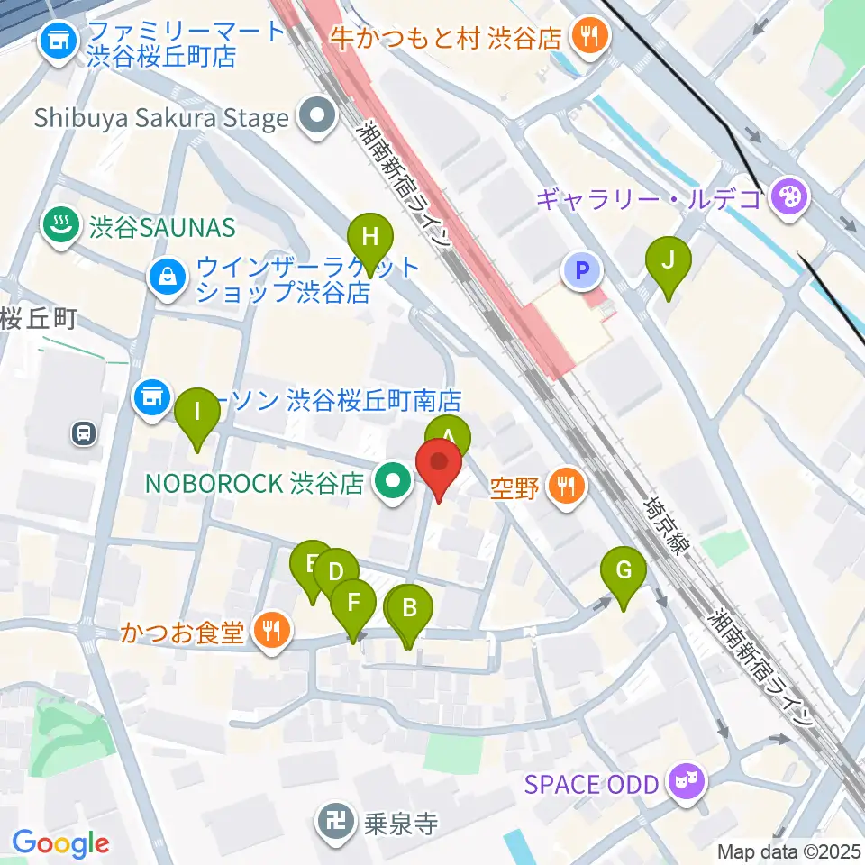 ヴァーヴミュージックスクール周辺のカフェ一覧地図