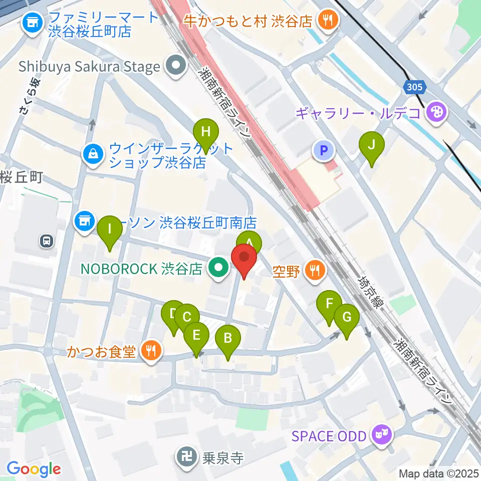 ヴァーヴミュージックスクール周辺のカフェ一覧地図