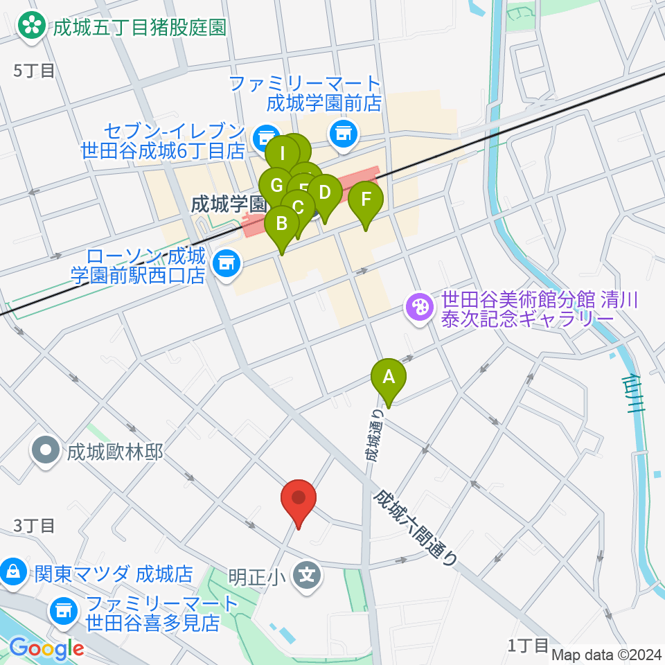 ピア・ちゃピアノ教室周辺のカフェ一覧地図