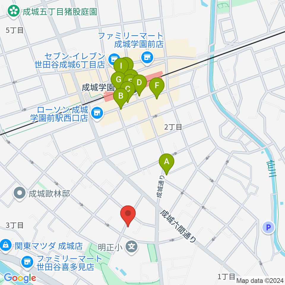 ピア・ちゃピアノ教室周辺のカフェ一覧地図