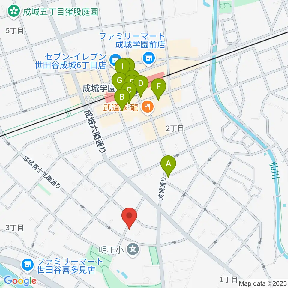 ピア・ちゃピアノ教室周辺のカフェ一覧地図