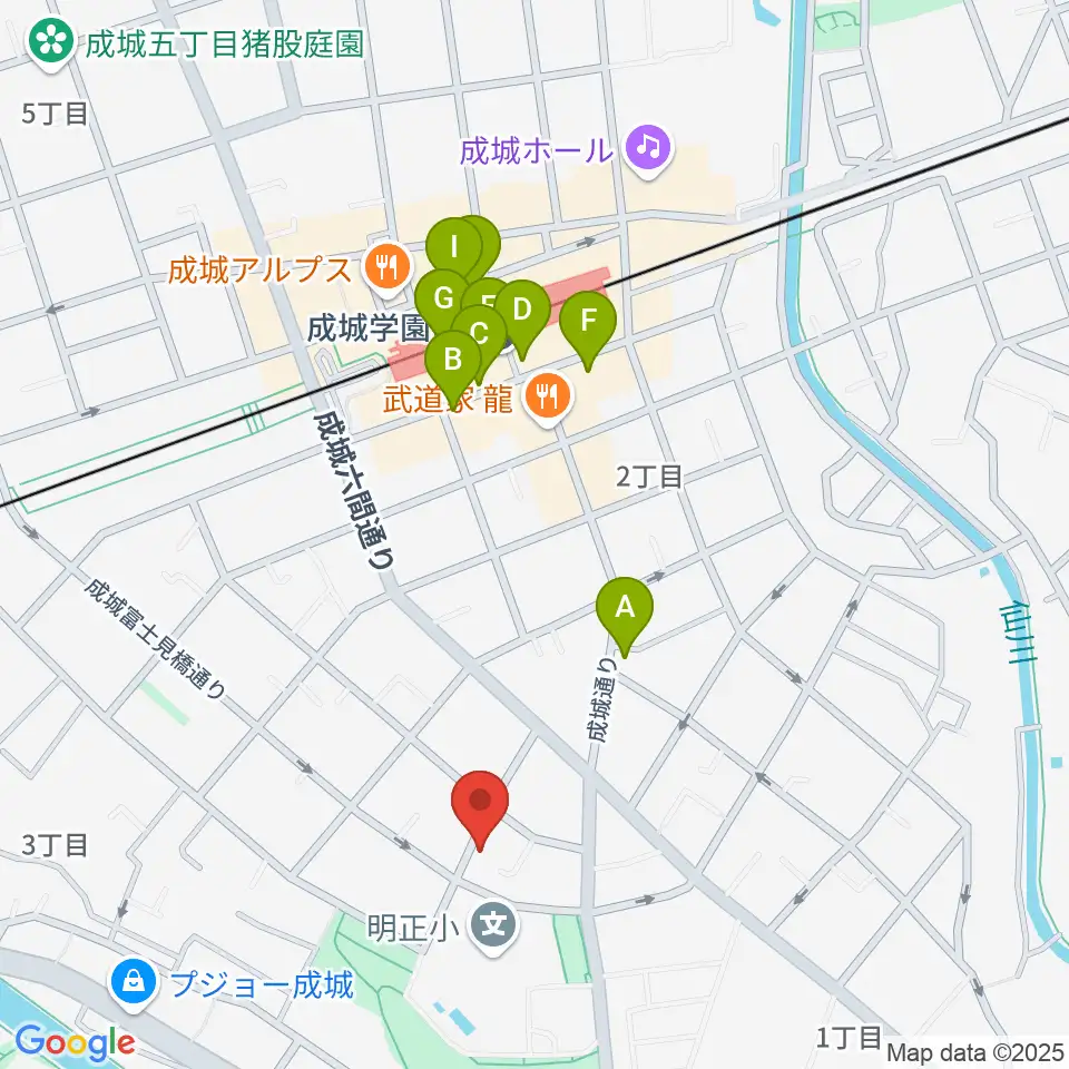 ピア・ちゃピアノ教室周辺のカフェ一覧地図