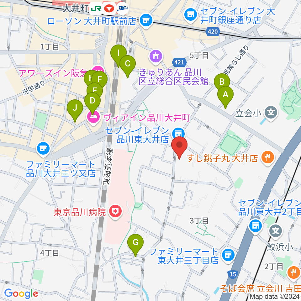 天華二胡学院周辺のカフェ一覧地図