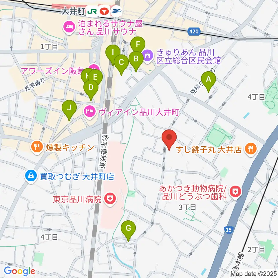 天華二胡学院周辺のカフェ一覧地図
