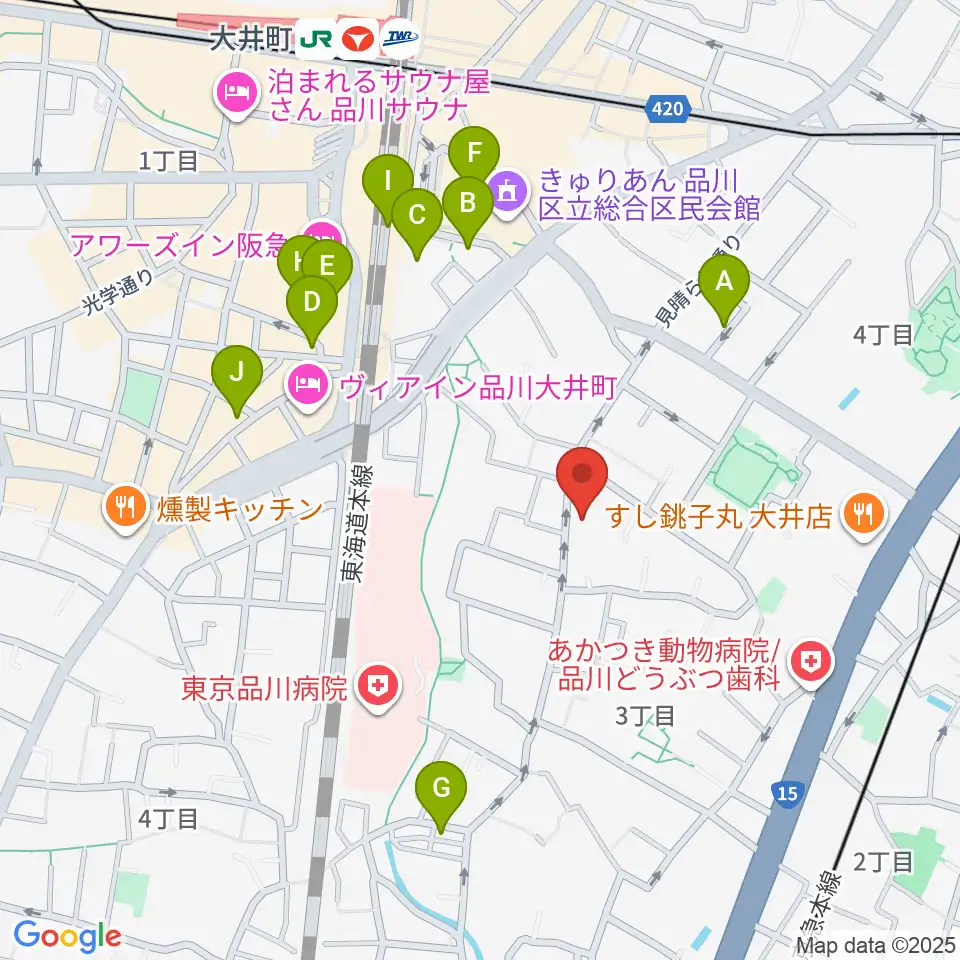 天華二胡学院周辺のカフェ一覧地図