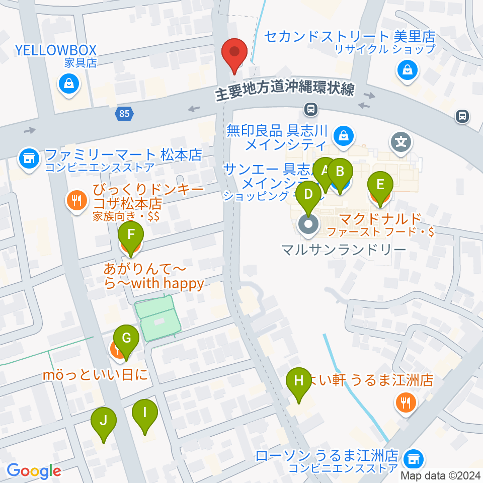 音楽教室ヒラソル周辺のカフェ一覧地図