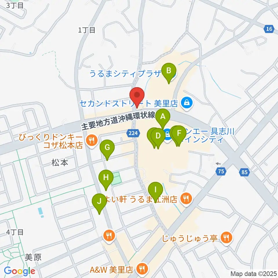 音楽教室ヒラソル周辺のカフェ一覧地図