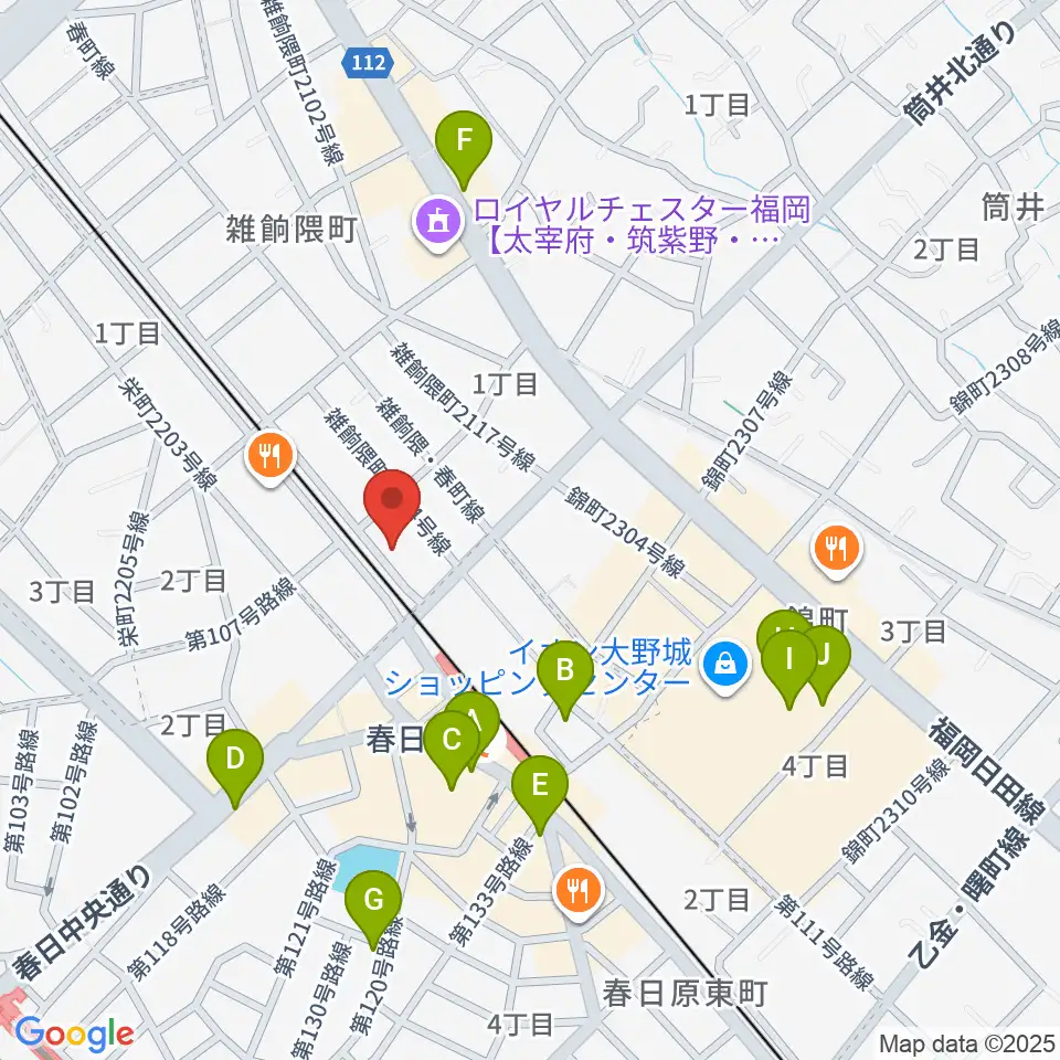 jmc音楽教室周辺のカフェ一覧地図