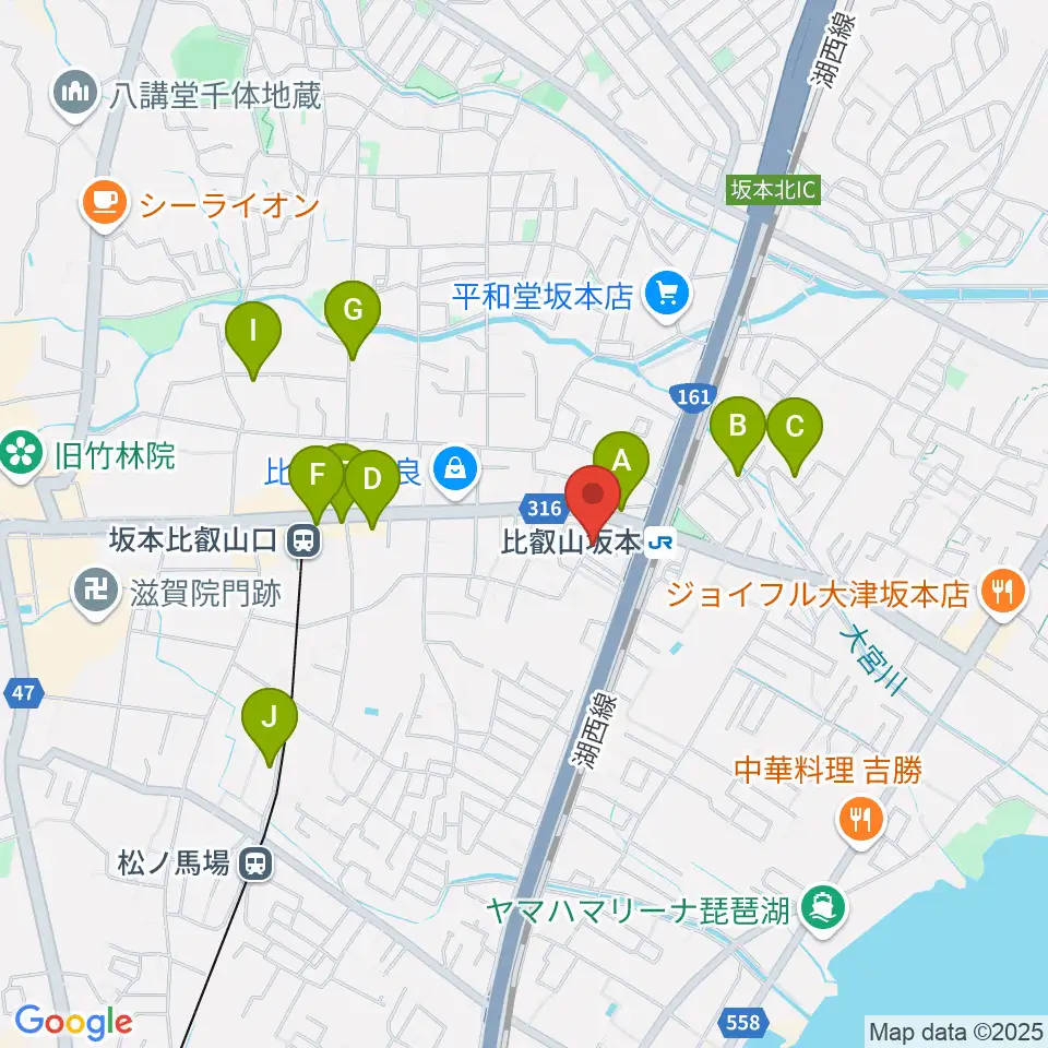 スタジオピッコロ周辺のカフェ一覧地図