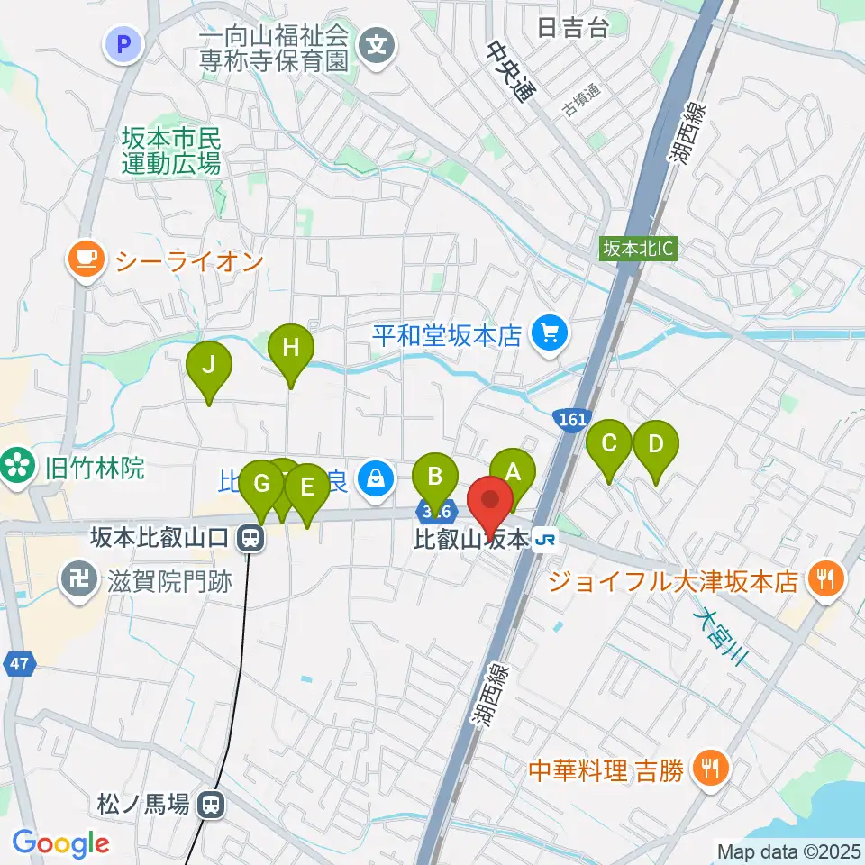 スタジオピッコロ周辺のカフェ一覧地図
