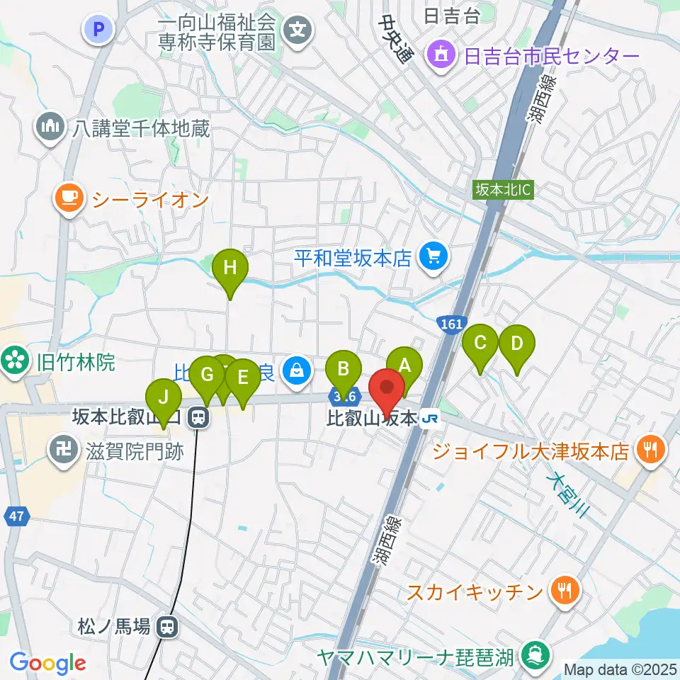 スタジオピッコロ周辺のカフェ一覧地図