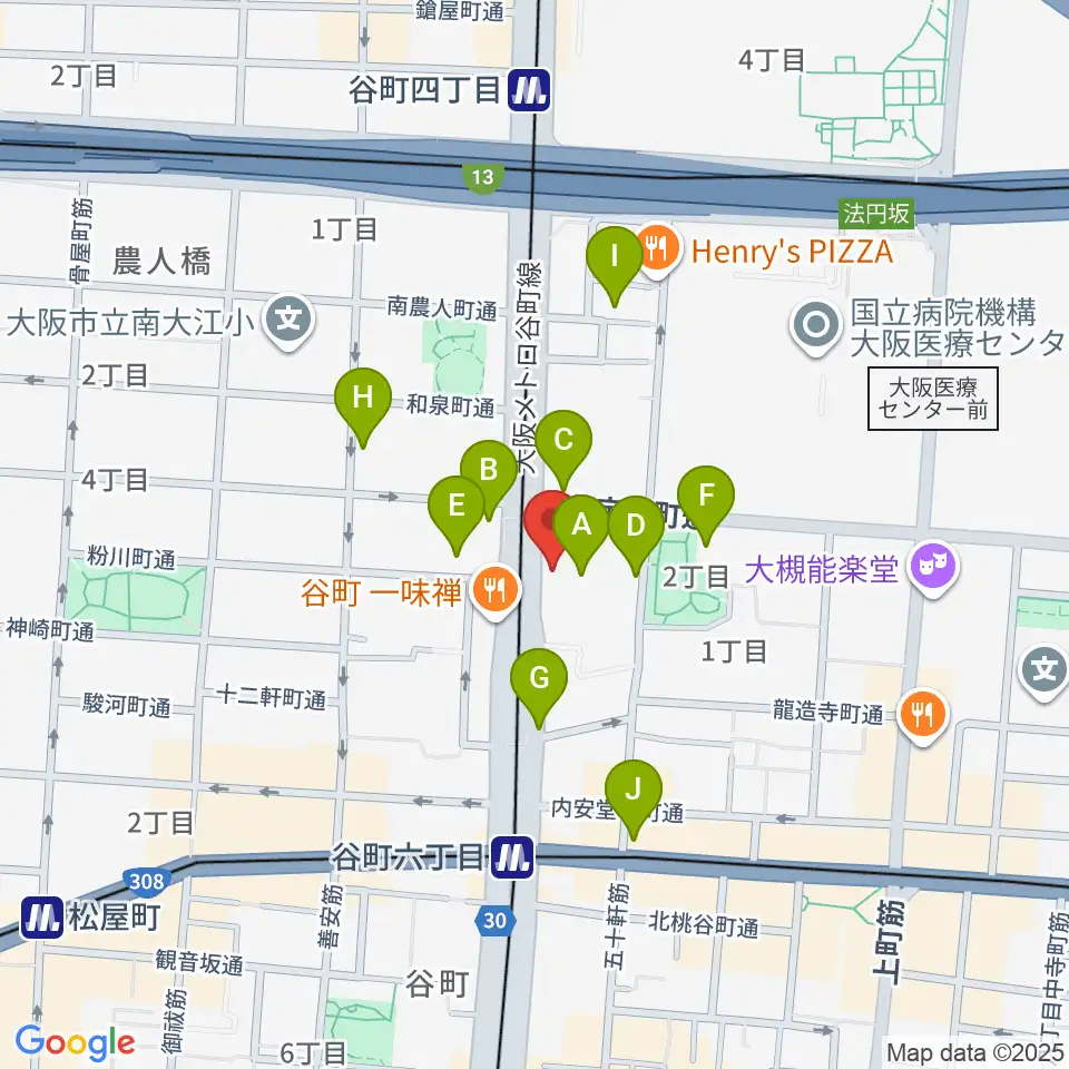 ムジークドルフ周辺のカフェ一覧地図
