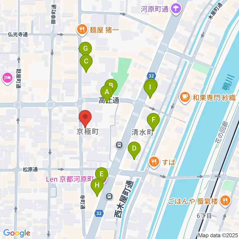 京都メゾピアノ音楽教室周辺のカフェ一覧地図